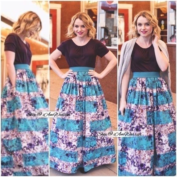 Anthropologie watercolor print tulle underlay maxi ball skirt *shop@iamwarrior - Picture 6 of 15